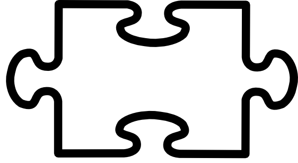 Puzzle Piece Coloring Page (600x329)