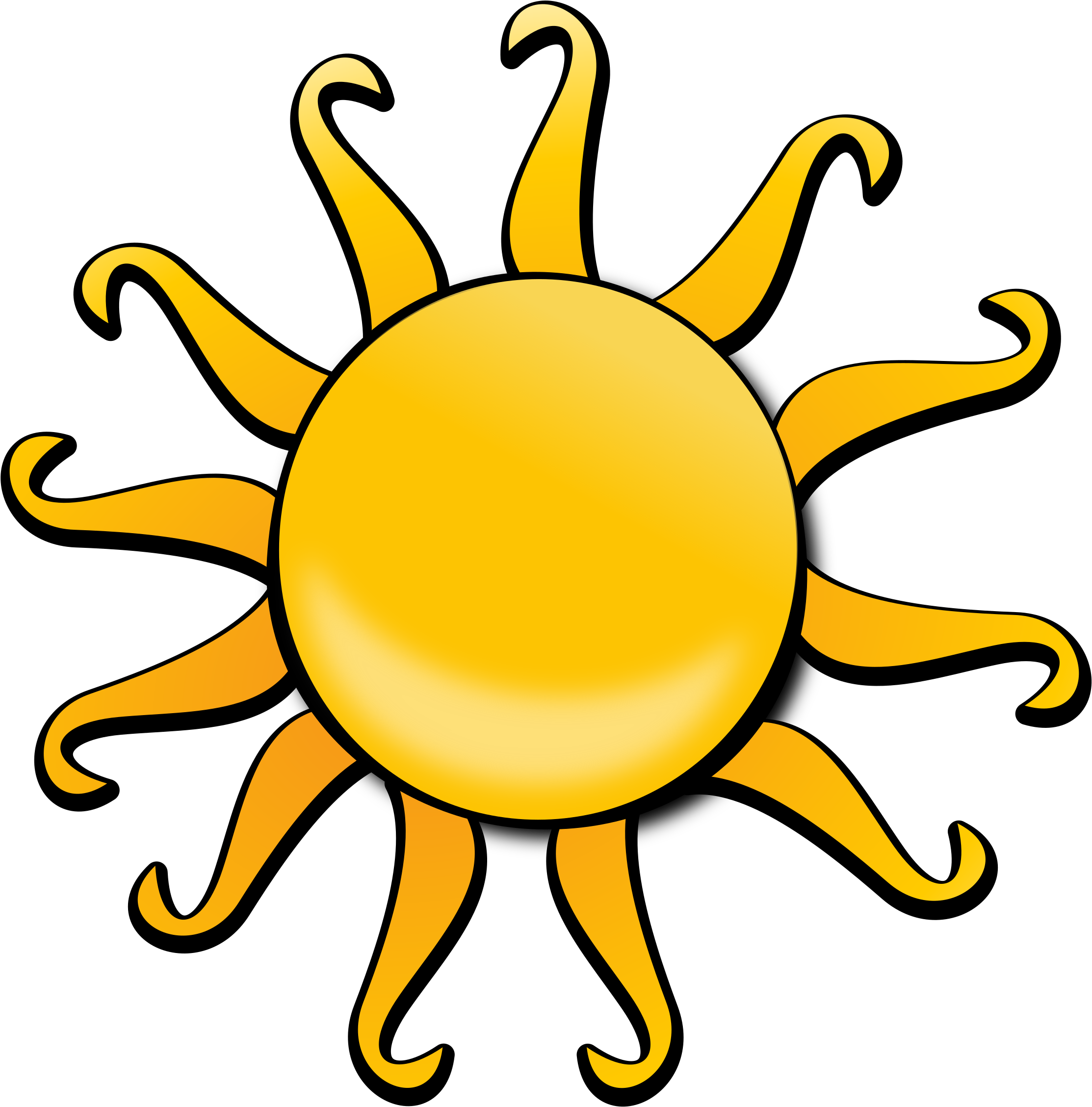 Big Image - Clip Art Sun With Rays (2350x2400)