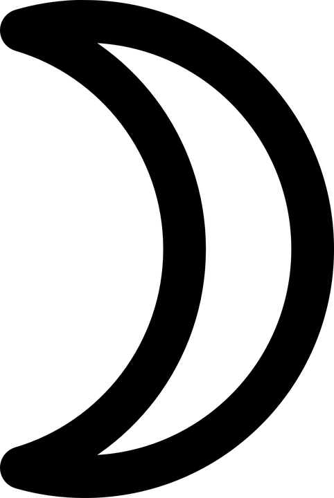 Free Vector Moon Symbol Crescent Clip Art - Moon Black And White (482x720)