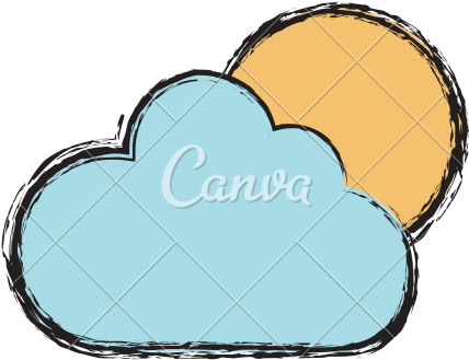 Sun And Cloud Icon - Icon (550x550)