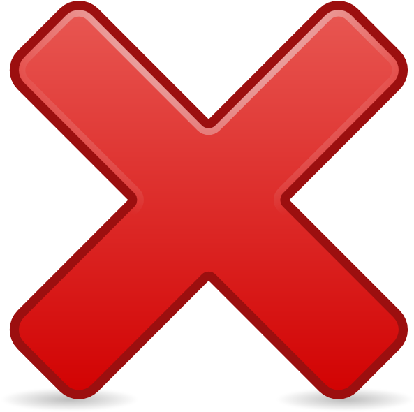 Clip Art Red X (751x750)