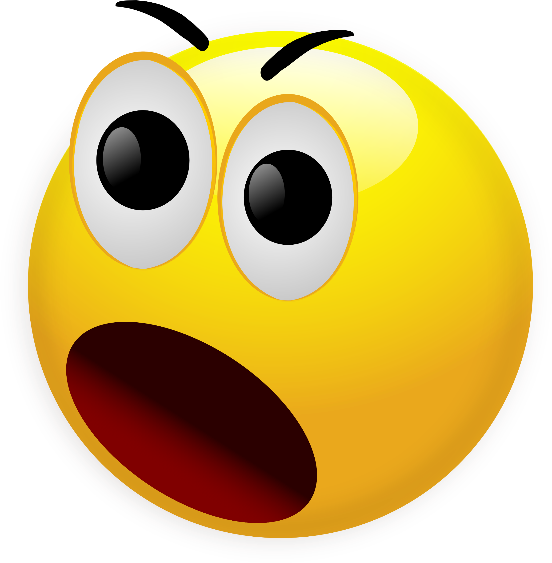 Smiley 10 - Emoticon De Boca Aberta (2364x2400)