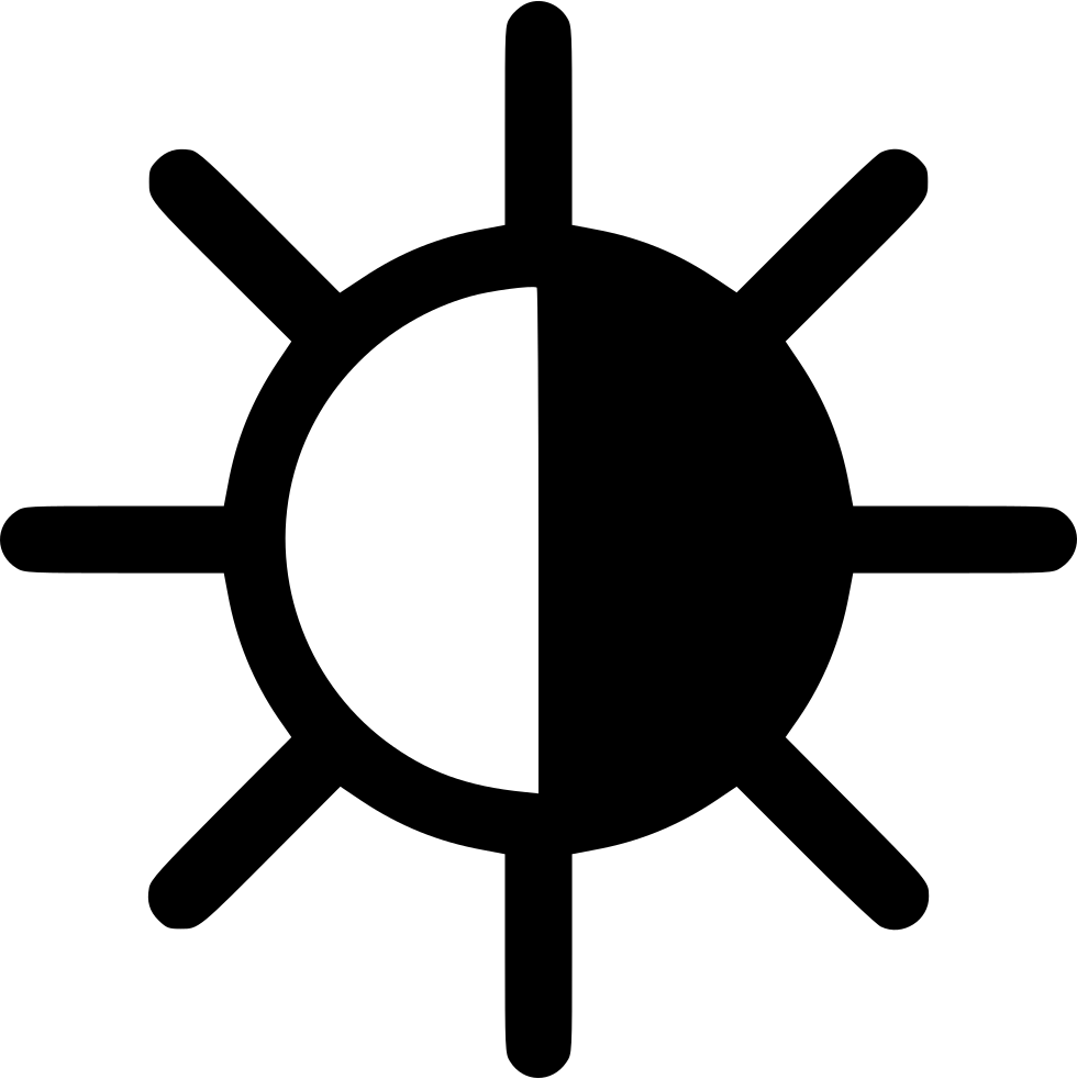 Half Black Sun Comments - Free Icon Half Sun (980x982)