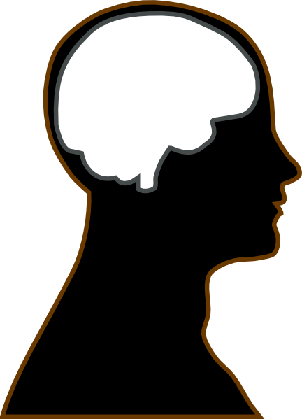 Graphics For Head Silhouette Graphics - Brain Of An Aquarius (432x599)