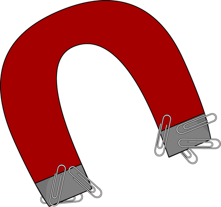 Paperclips Cliparts - Magnet And Paper Clip (450x421)