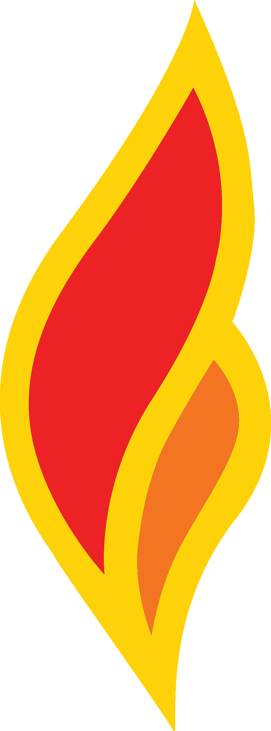 Candle Flame Cliparts - Flame (869x2339)