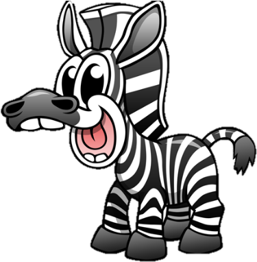 Zebra - Cartoon Zebra No Background (433x433)