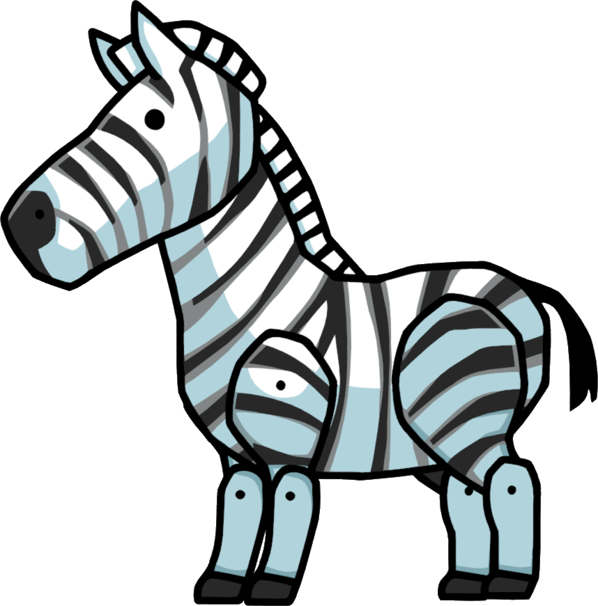 Zebra Snu - Scribblenauts Zebra (858x870)