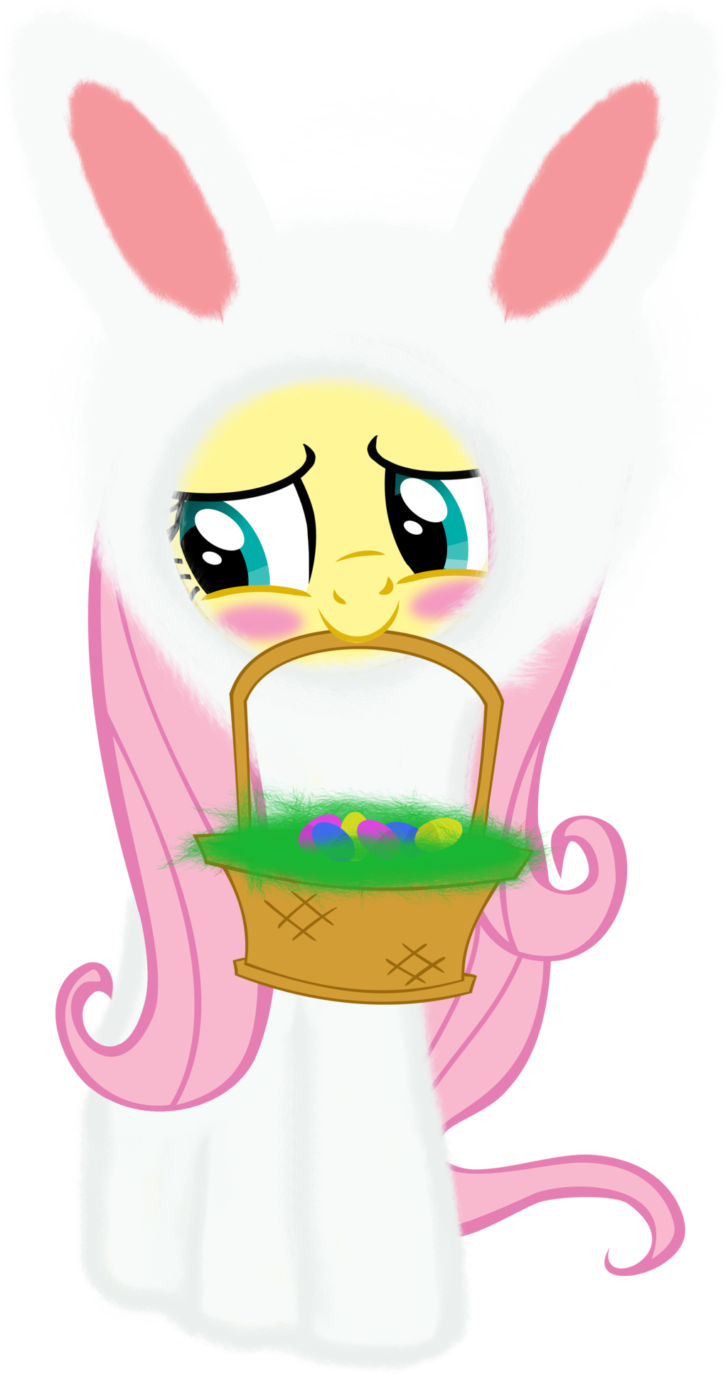 Wittle Shy Is Ready For Easter By Shutterflyeqd - Easter Fluttershy (1024x1932)