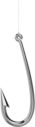 Fishing Hook Cliparts - Cartoon (281x500)