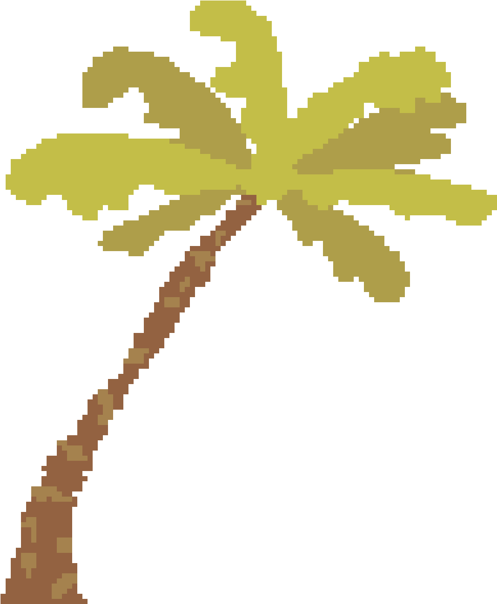 Palm Tree - Pixel Art (1170x1250)
