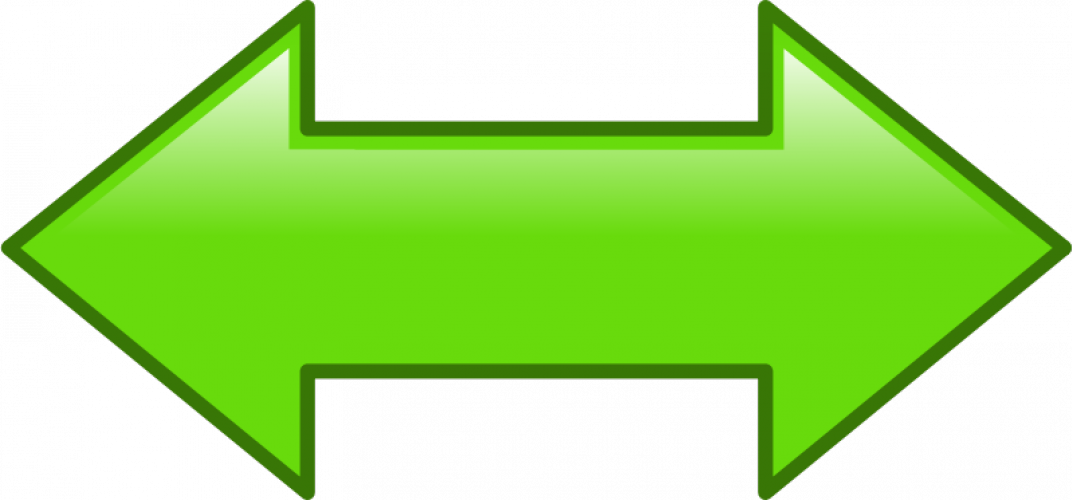Arrow Left Right Vector Clip - Arrow Back And Forth (1072x500)