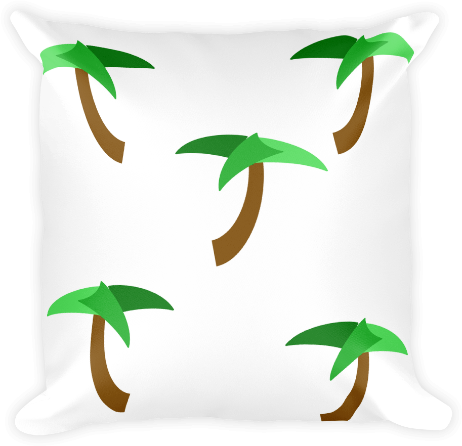Palm Tree Print Throw Pillow - Throw Pillow (1000x1000)