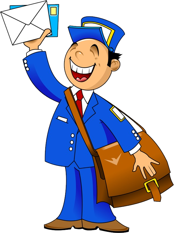 Postman Png - ساعي البريد كرتون (592x795)