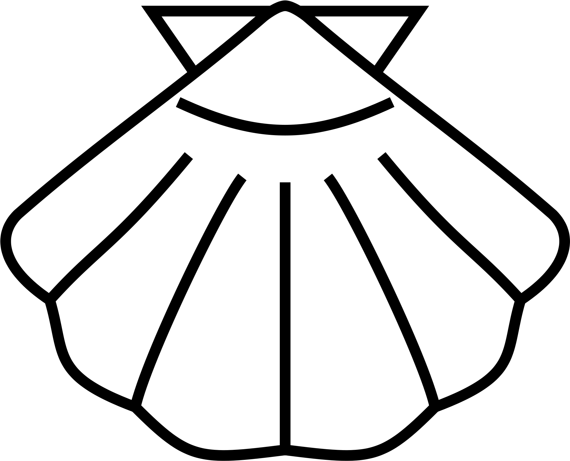 Open - Seashell Clipart Black And White (2000x1636)