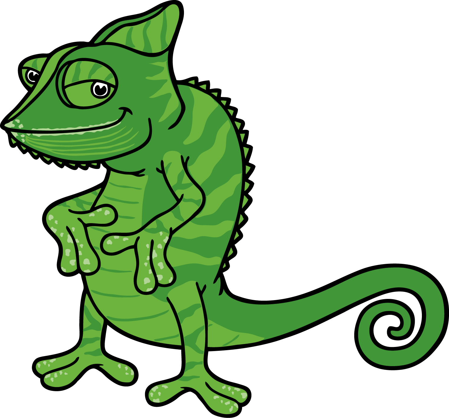 Chameleon - Cartoon Chameleons (1523x1418)