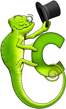 Chameleon Clipart - C With No Background (333x488)