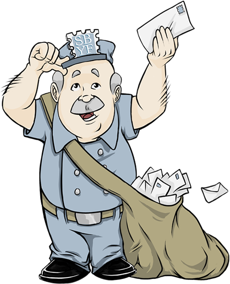 Bruce The Mailman - Mail Carrier (462x569)