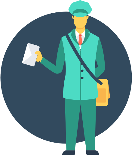 Mailman Free Icon - Courier Vector Png (512x512)