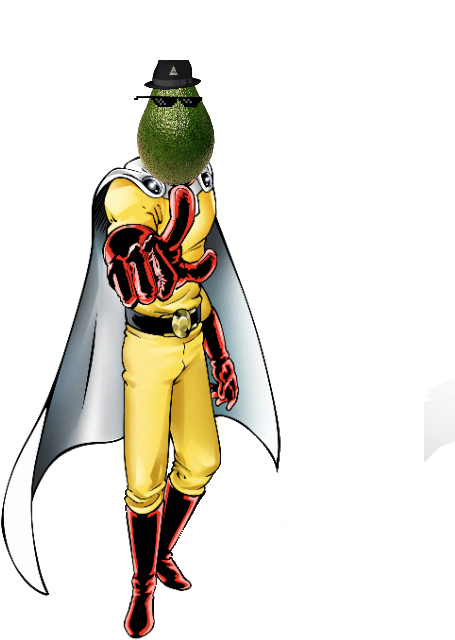 One Punch Avocado Render - One Punch Man Great Extra Large Frosted Glass Beer (554x726)