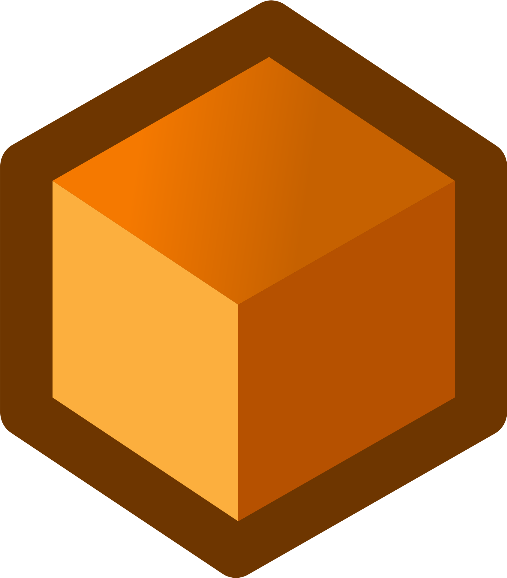 Icon Cube Orange - Yellow Cube Icon (2400x2400)