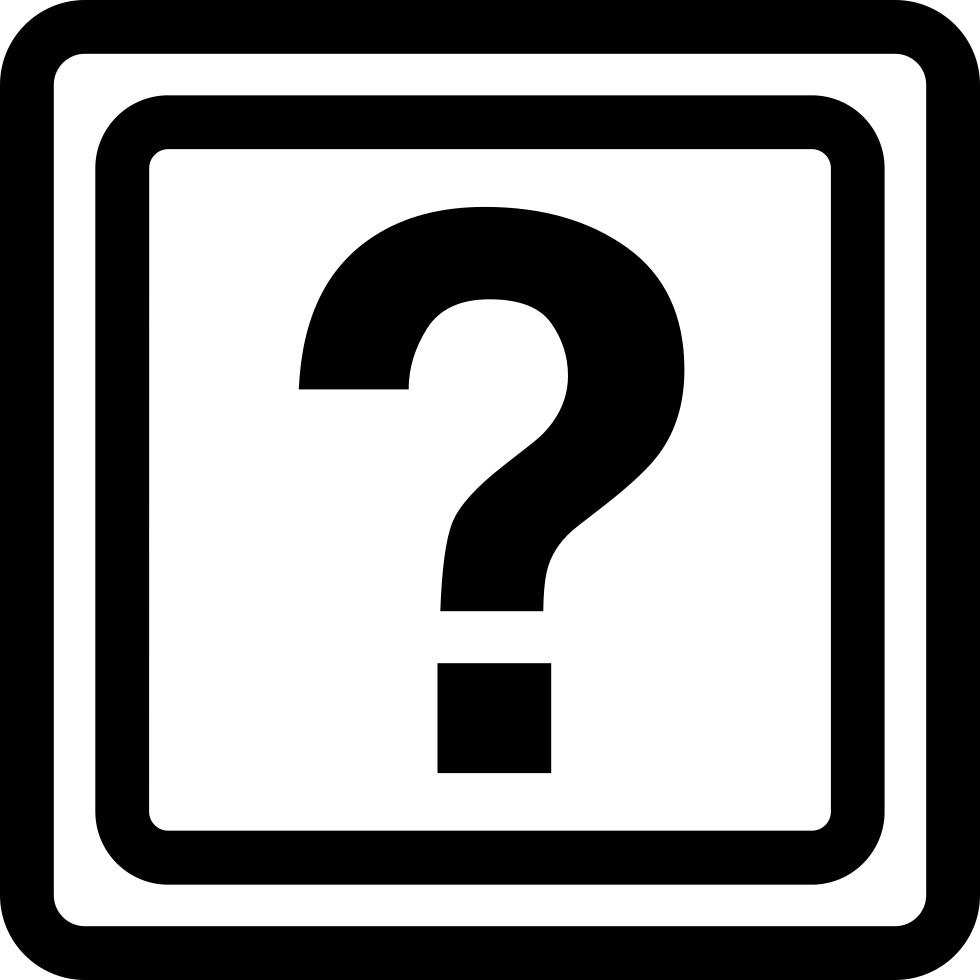 Question Mark Inside A Box Outline Comments - Question Mark Inside A Box Outline Comments (980x980)