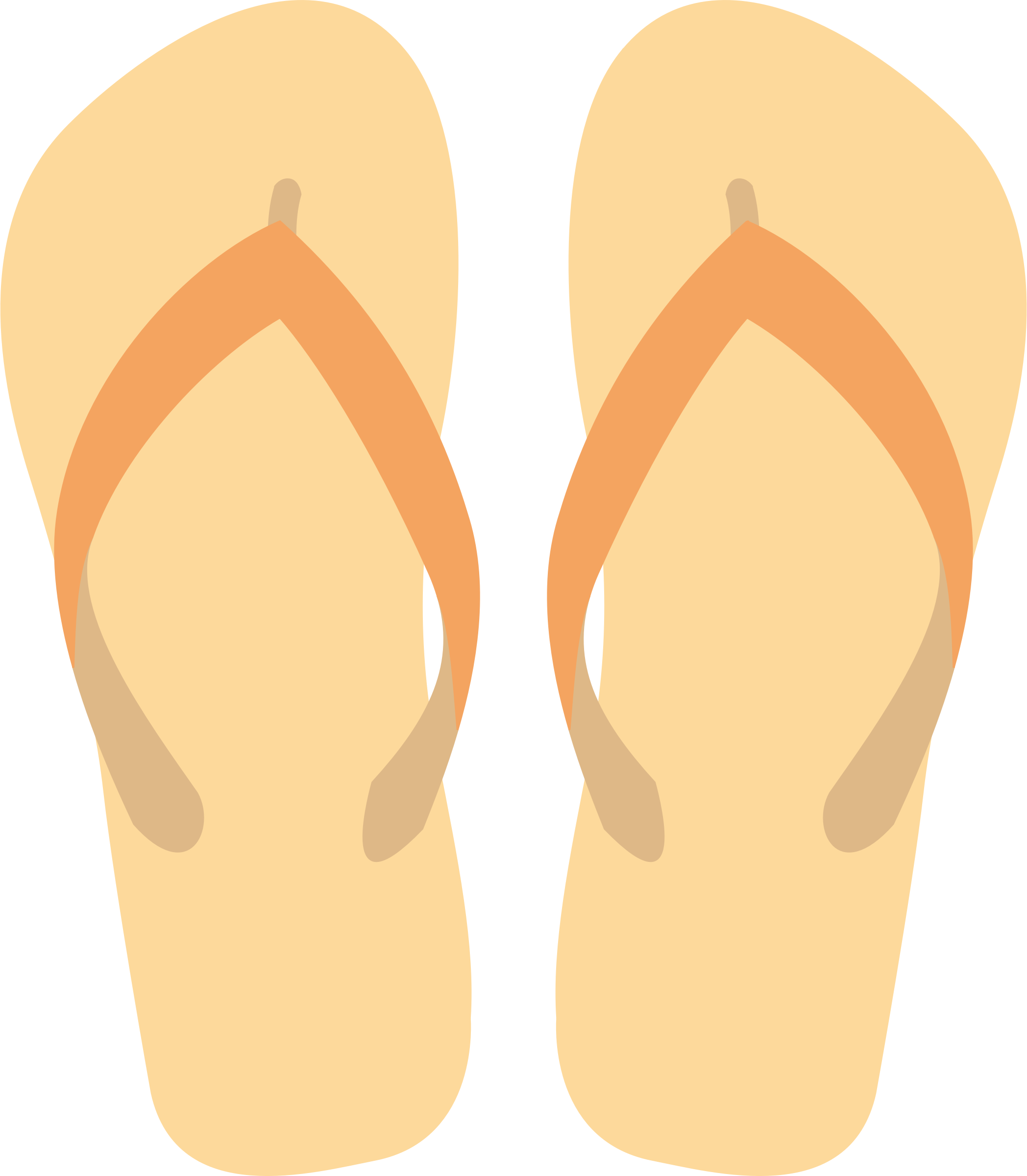 Big Image - Sandal Clipart (2096x2400)