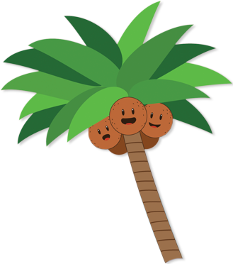 Coconuts Blue Line - Cartoon (329x372)