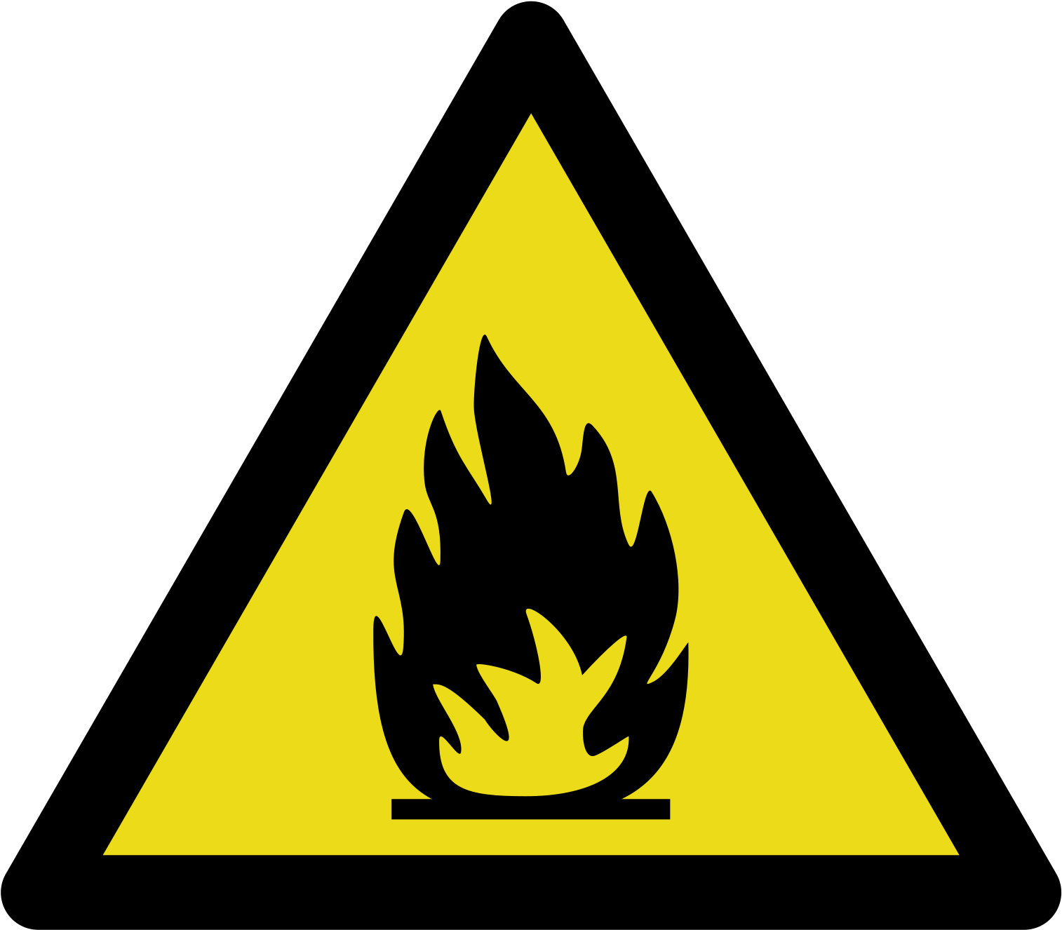 Fire Warning - Warning Flammable Liquid Sign (2400x1855)