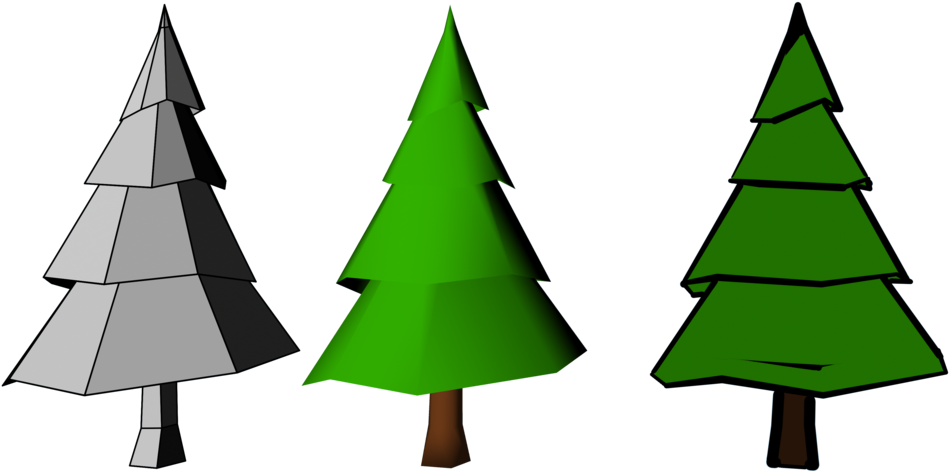 Low Poly Pine Tree By Gwoolley - Low Poly Pine Tree (1024x1024)