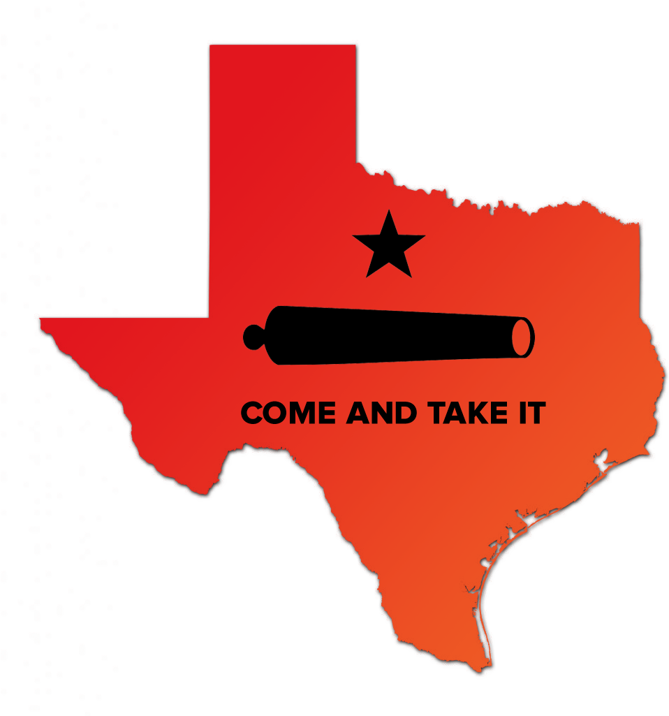 Keep Texas Red - Come And Take It Flag (1021x1024)