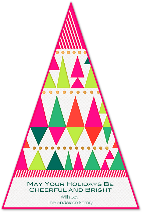 Christmas Card For Evite Postmark - Triangle (515x695)