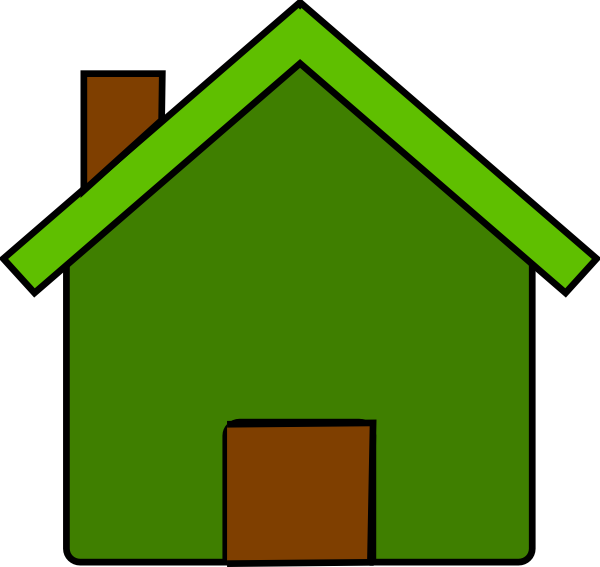Green Coloured House (600x567)