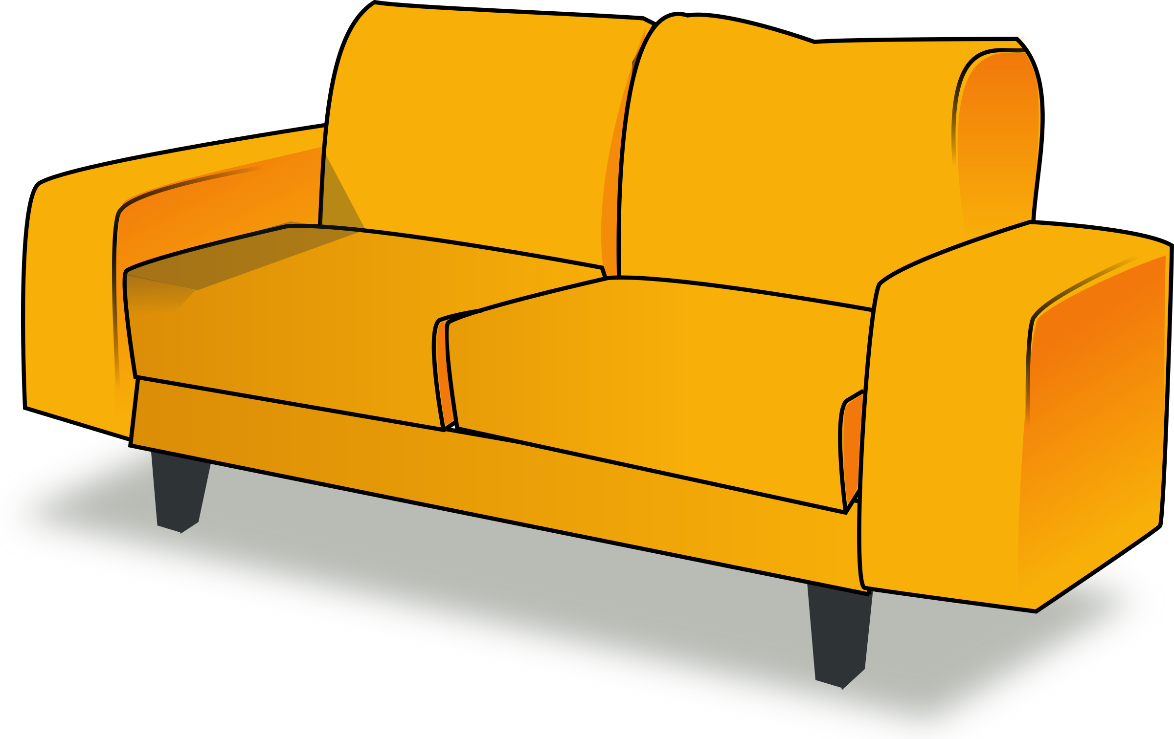 Big Image - Couch Clipart (2400x1512)