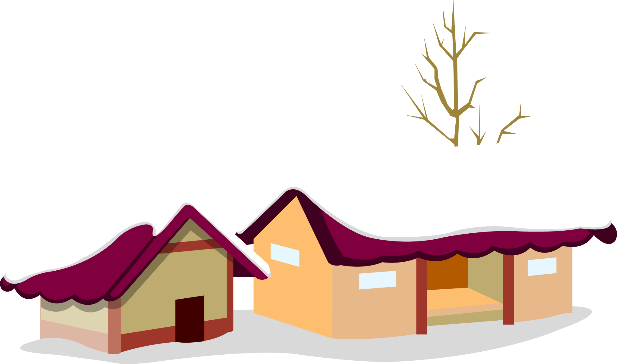 Santa Claus Christmas Village Christmas Card - Christmas Gifts With Santa Clau Snowflake Ornament (2050x1209)