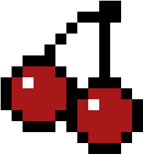 Drawn Cherry Pacman - Minecraft Pixel Art Disco (400x400)