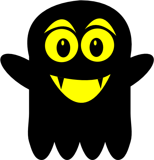 Ghost Clipart Black (522x597)