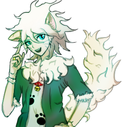Komaeda Cat - Cartoon (420x420)