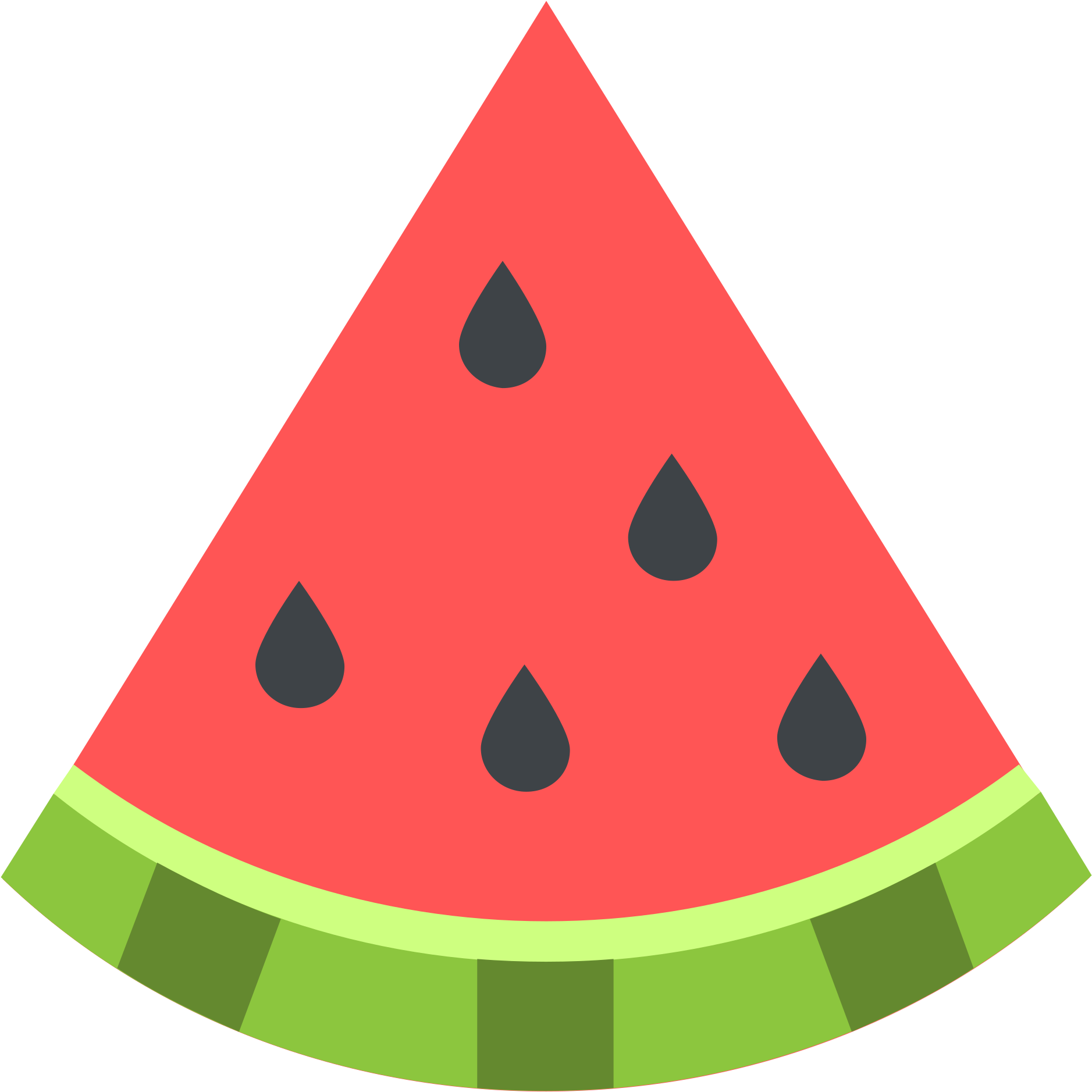 Open - Wassermelone Emoji (2000x2000)
