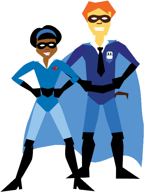 Show Your Support For Young's Work - Superhero Student (468x625)