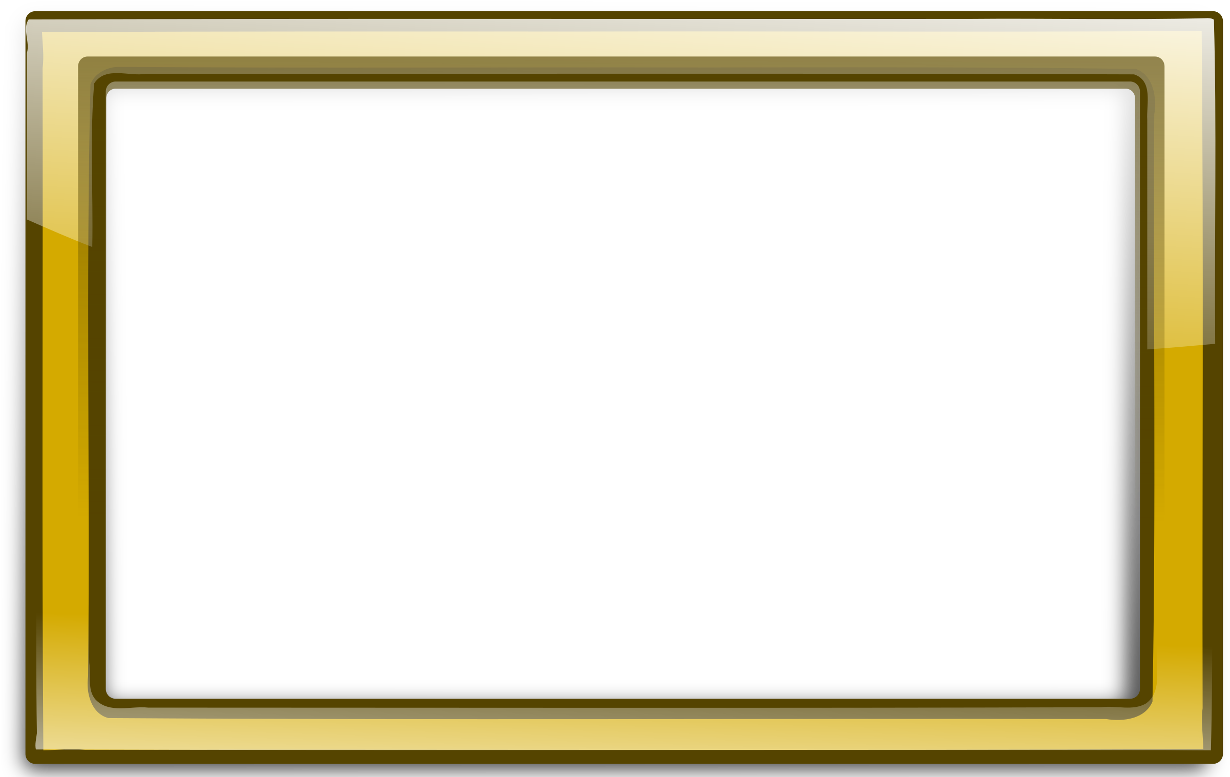 Big Image - Gold Border Clip Art (2400x1556)