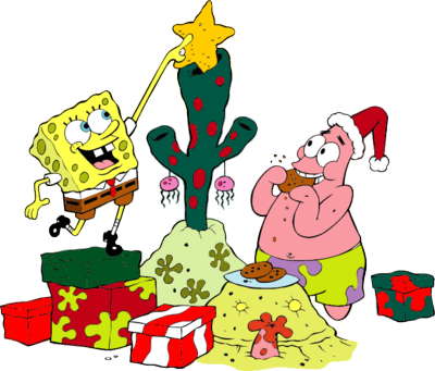 Spongebob And Patrick - Spongebob And Patrick Christmas (400x341)