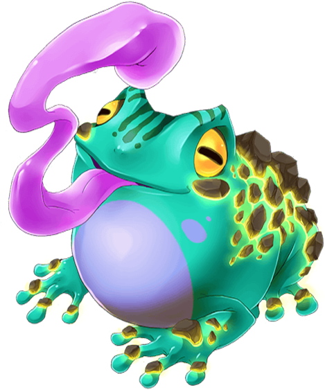 Blue Gobble Frog Transparent - Toad (480x640)