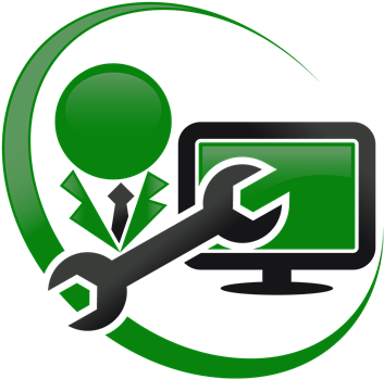 Pc Clipart Computer Center - Computer Service Logo (360x360)