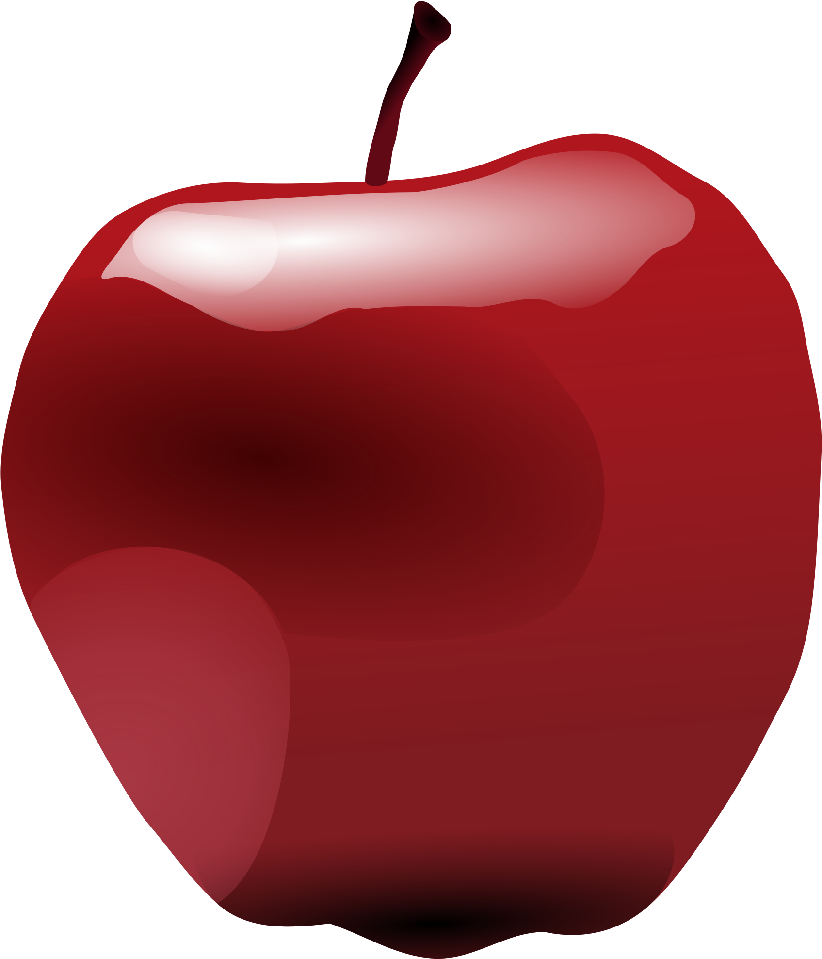 Open - Half Eaten Apple Transparent (2000x2119)