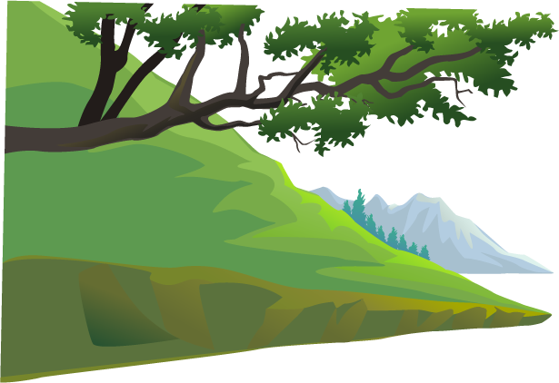 ธรรมชาติ - River Landscape Vector (615x422)