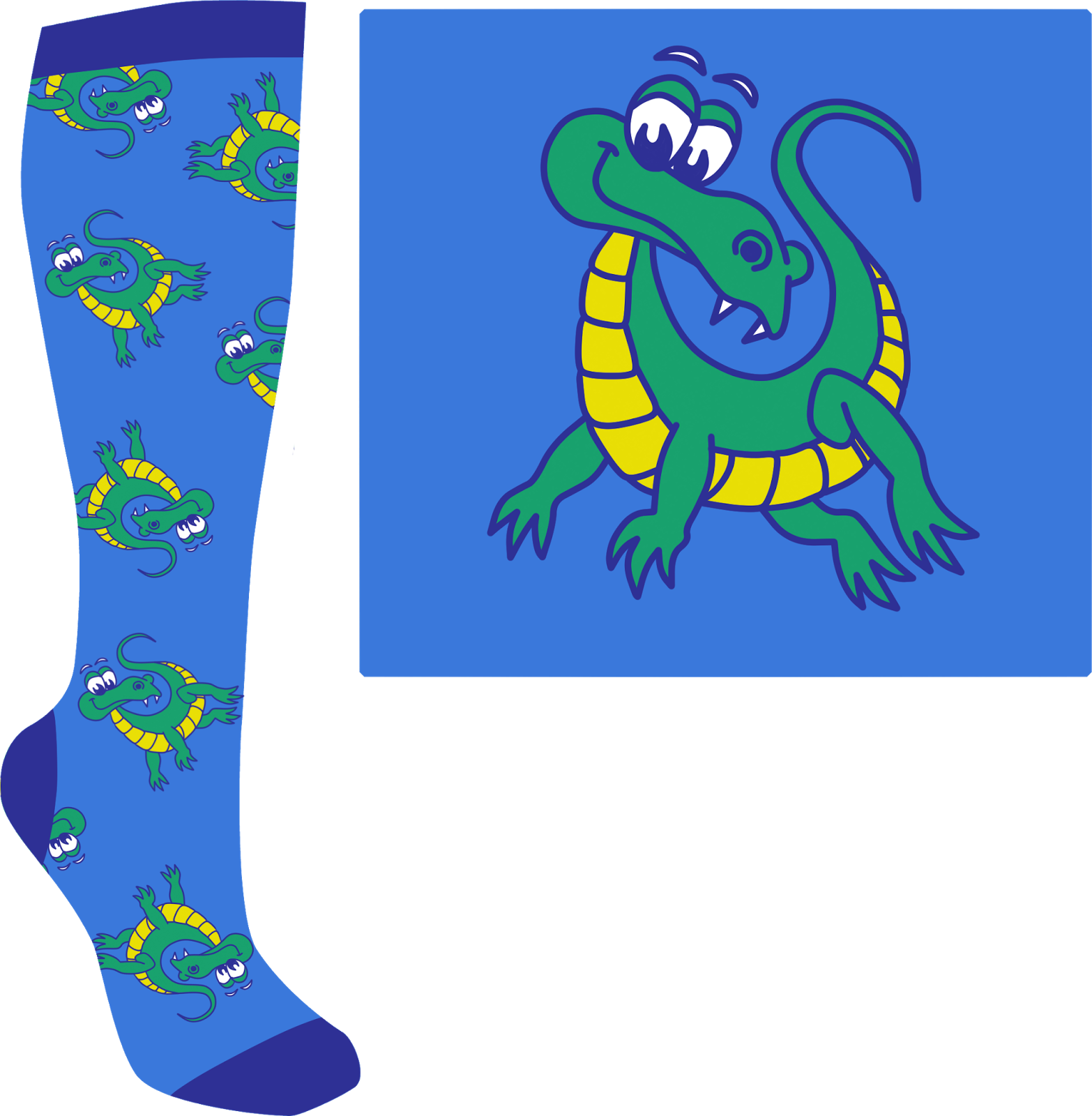 Second Entry, Crocodile Socks - Cartoon (1566x1600)