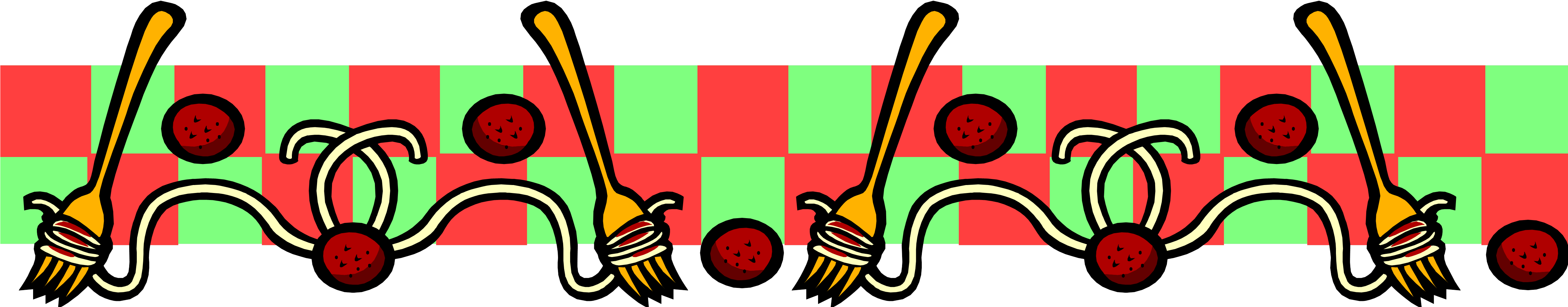 Ingredients - - Spaghetti Dinner Clipart (4925x989)