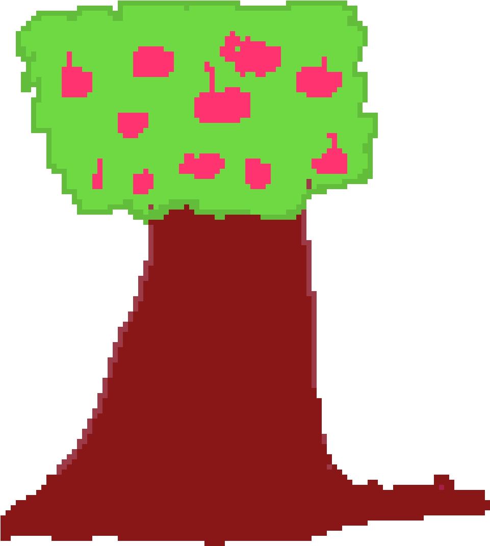 Apple Tree - Pixel Art (1040x1080)