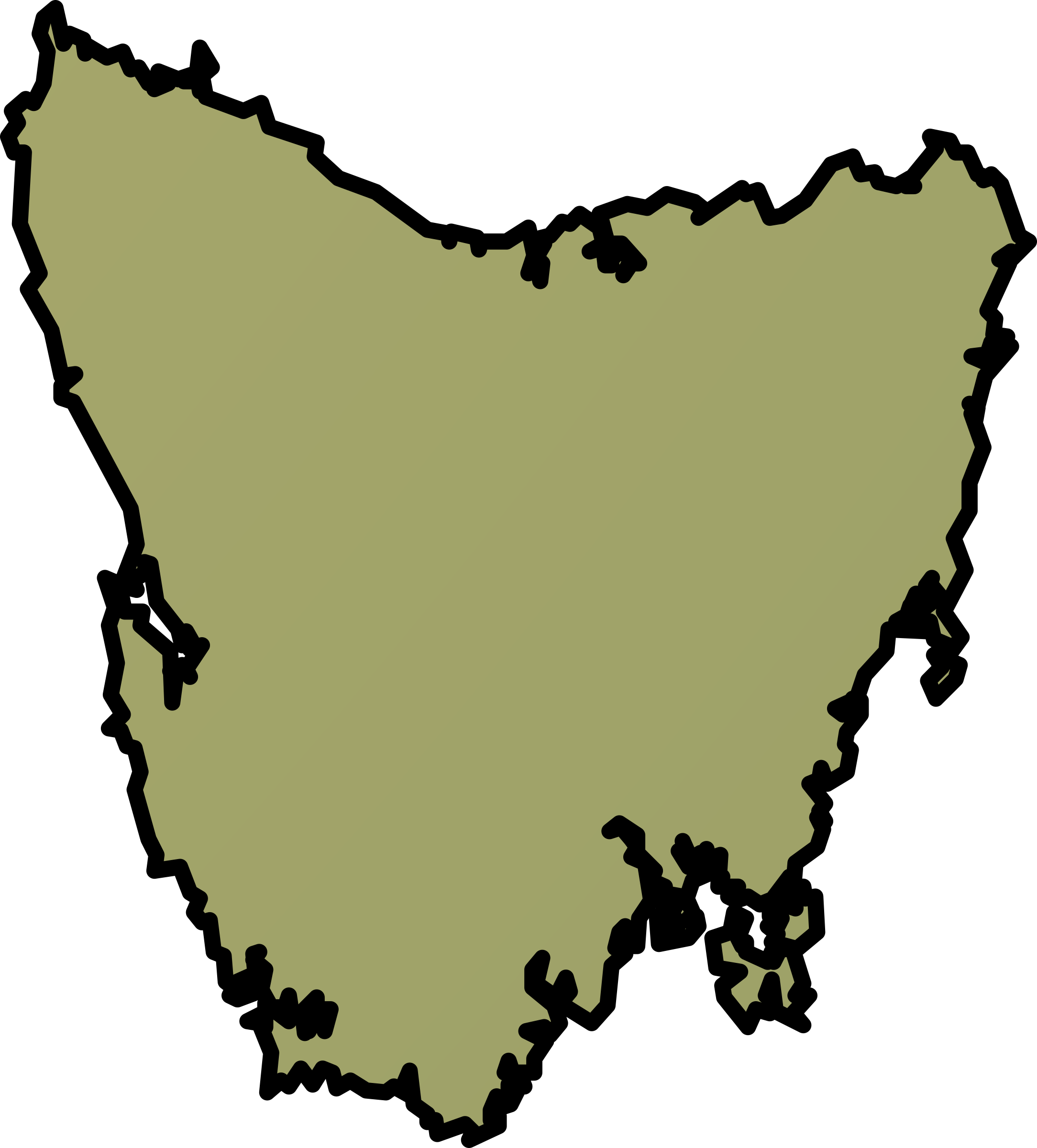 Big Image - Tasmania Clipart (2168x2400)